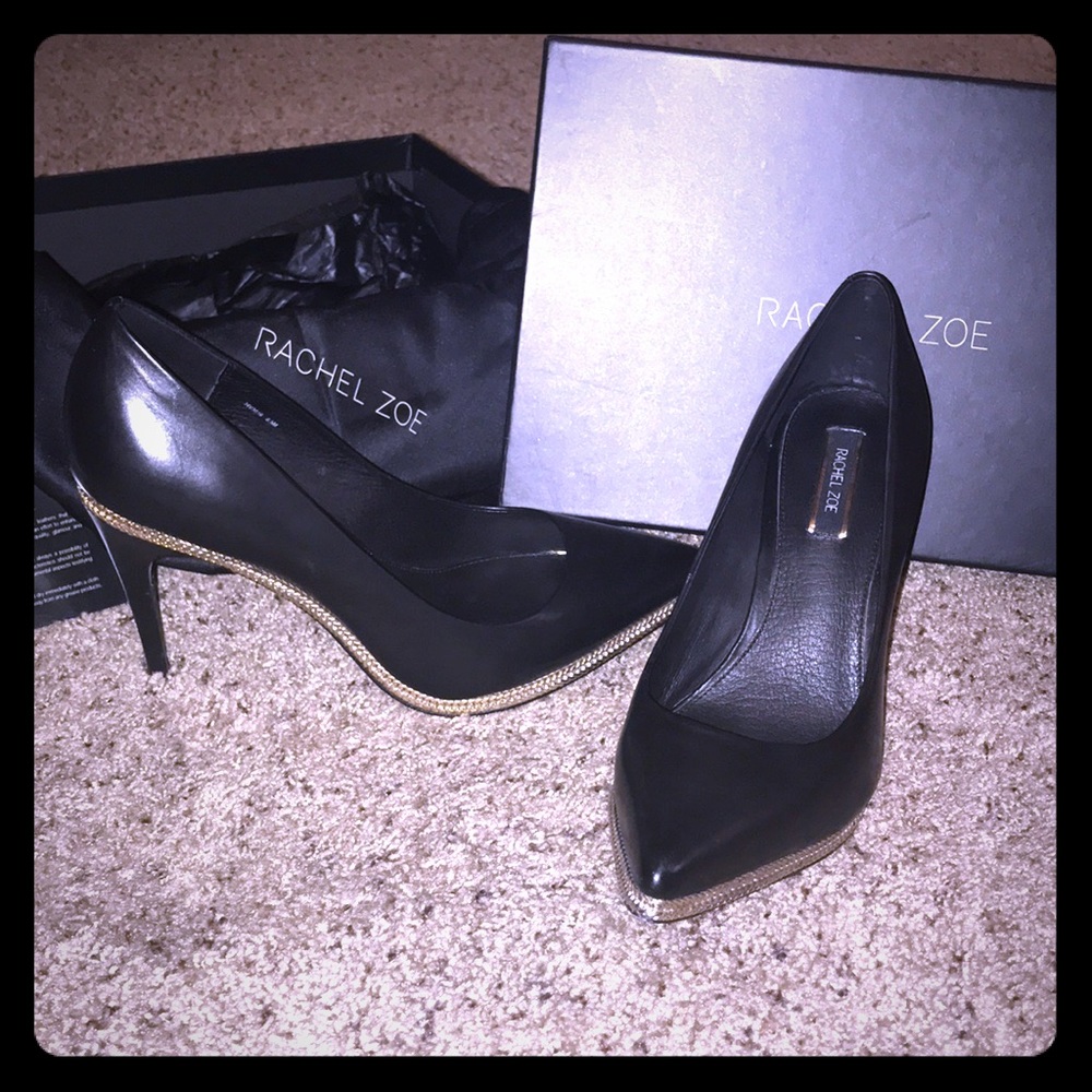 Rachel Zoe - Alice baby calf black high heels